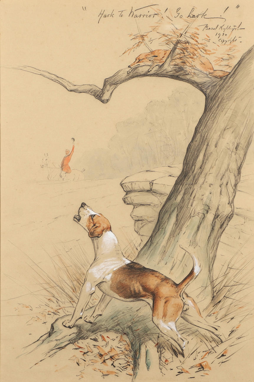 BASIL NIGHTINGALE (1864-1940). 'HARK TO HARRIER! GO HARK!