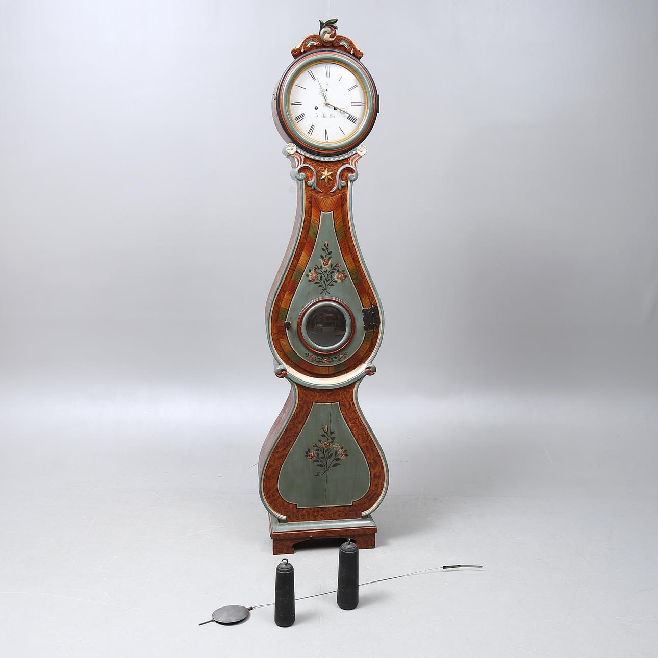 FLOOR CLOCK, rococo model, late 19th century.
