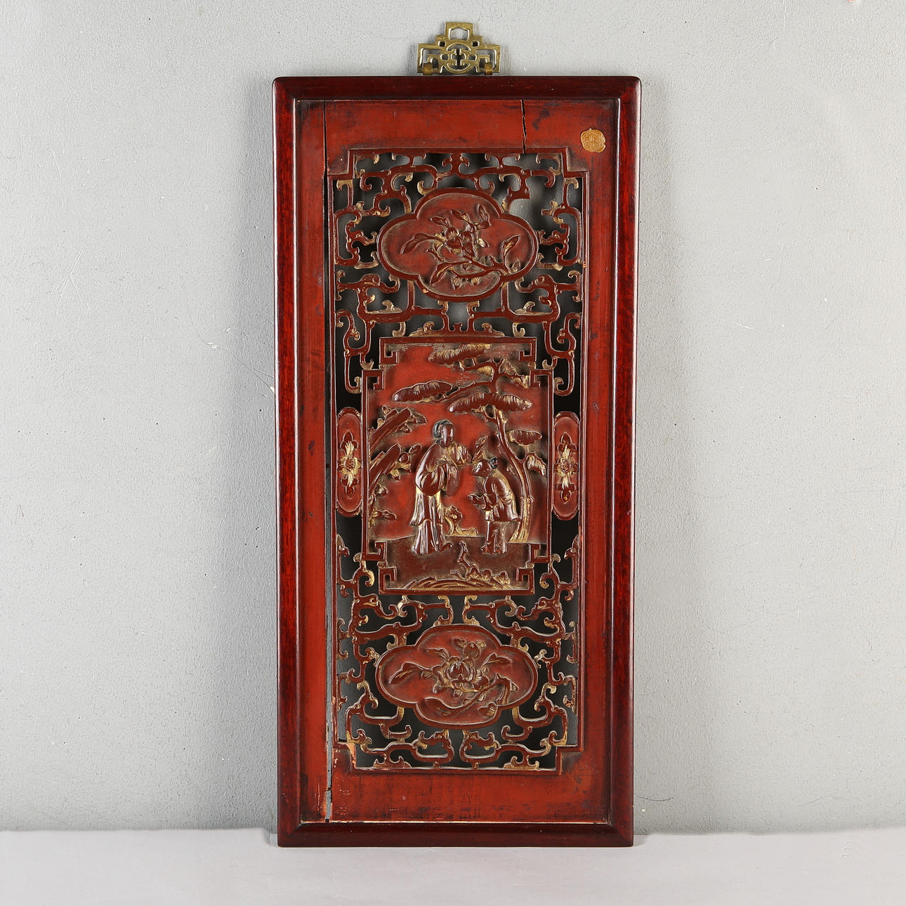 PANEL, træ, Kina, 20. århundrede.