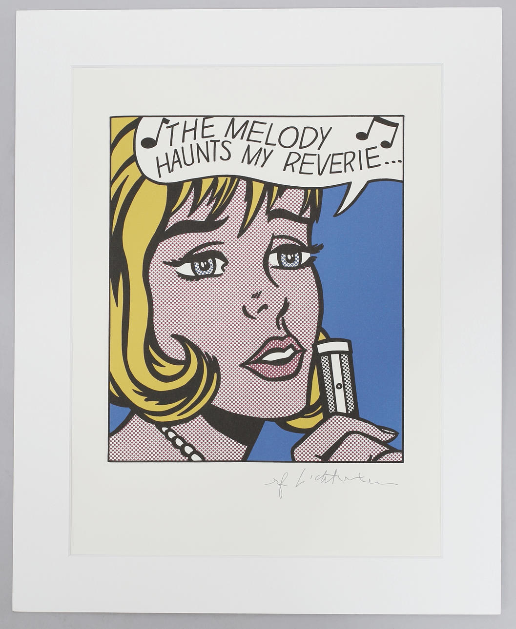 ROY LICHTENSTEIN (27. OKTOBER 1923-29. SEPTEMBER 1997). EFTER. Melodin Haunts my Reverie, efter originalet från 1965.