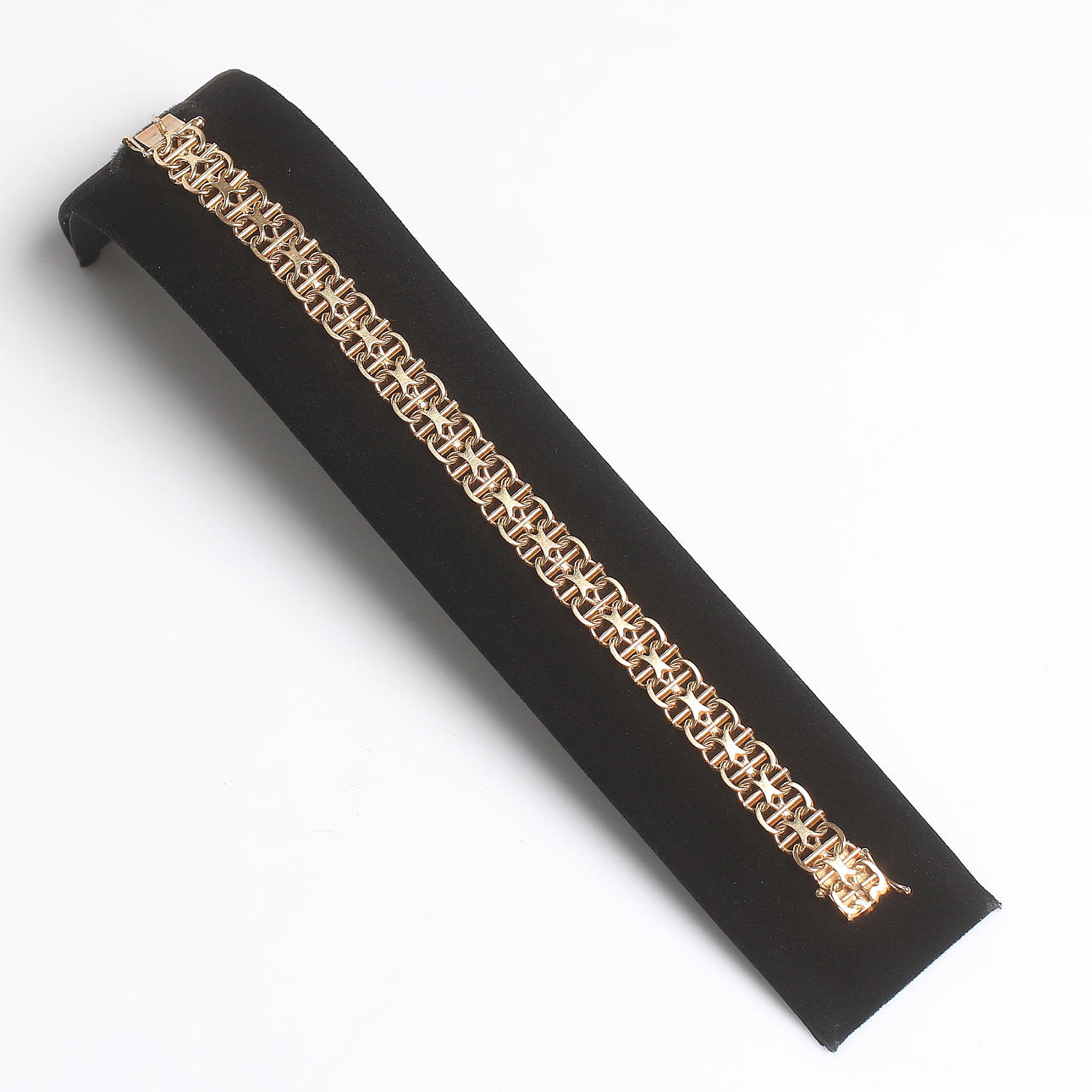 ARMBAND, 18k guld, X-länk, Haldor Vidar Fors Stockholm. 1963.