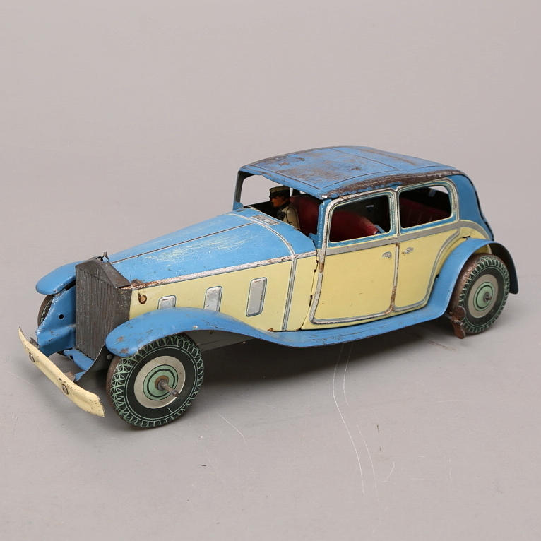 MODELLBIL, litograferad plåt, 1930-/40-tal, England.