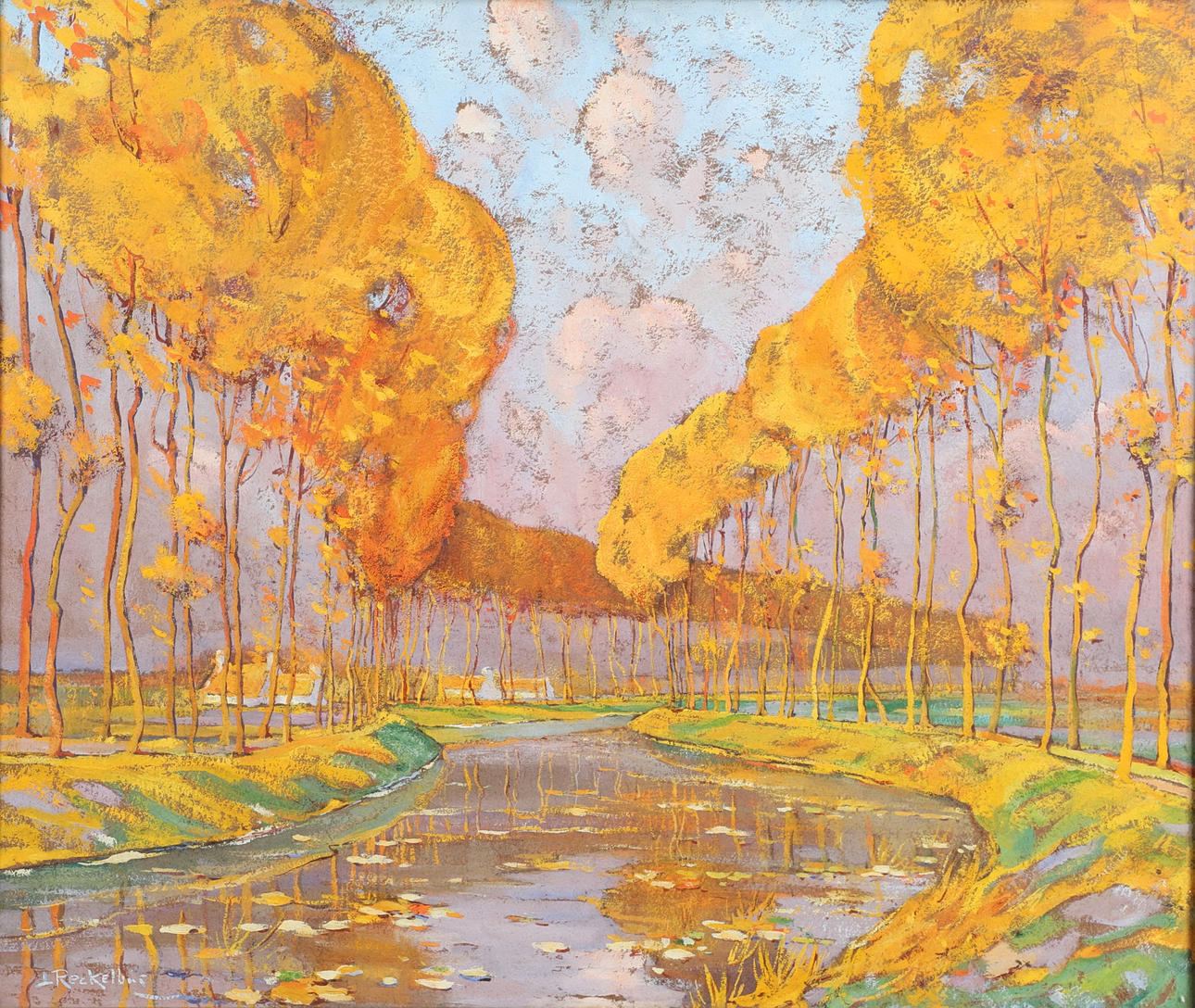 LOUIS JOSEPH RECKELBUS (1864-1958). CANAL IN FLANDRES [sic].