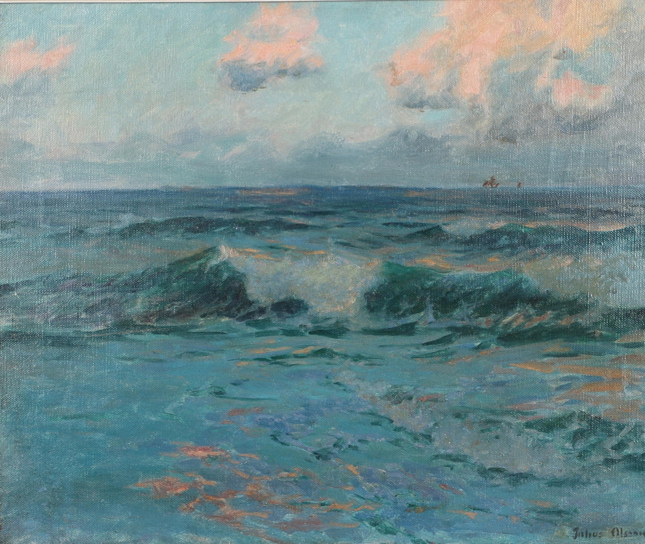 JULIUS OLSSON (1864-1942). PORTHMINSTER BEACH.