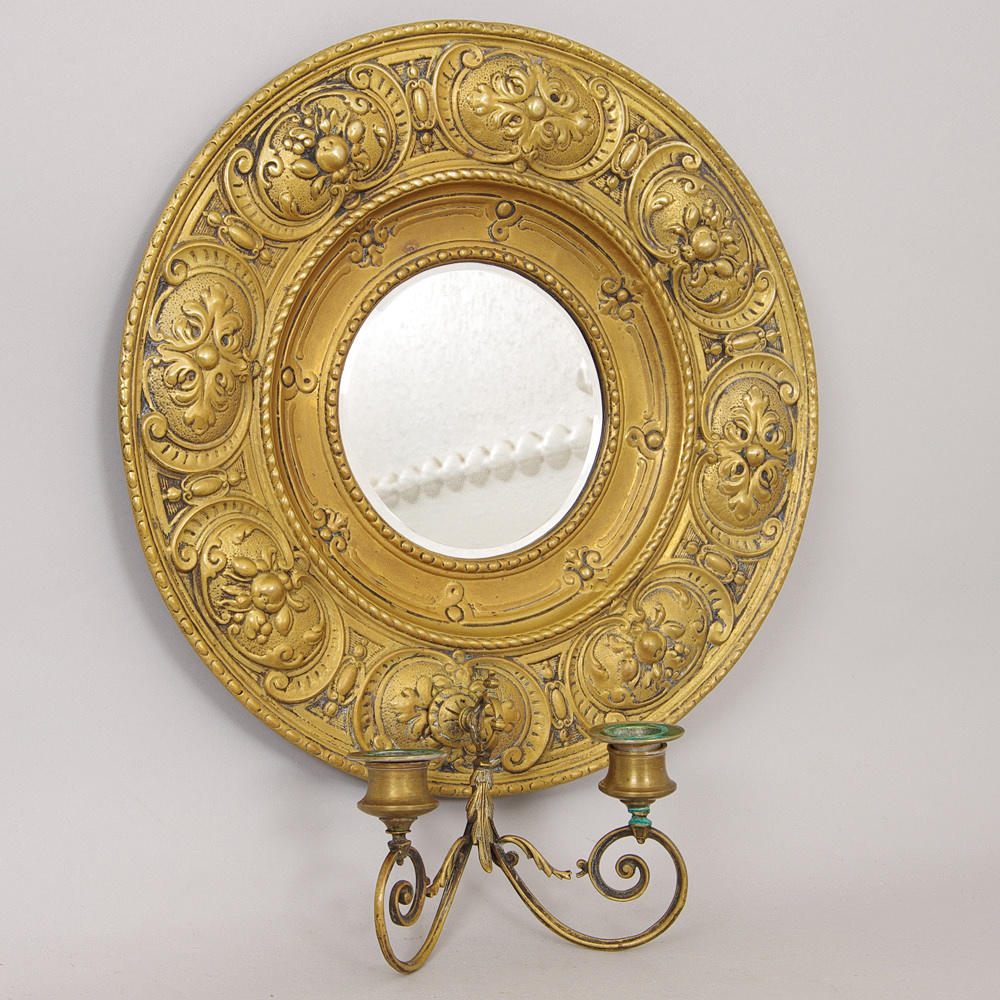 SPEGELLAMPETT, mässing, 1800/1900-tal.