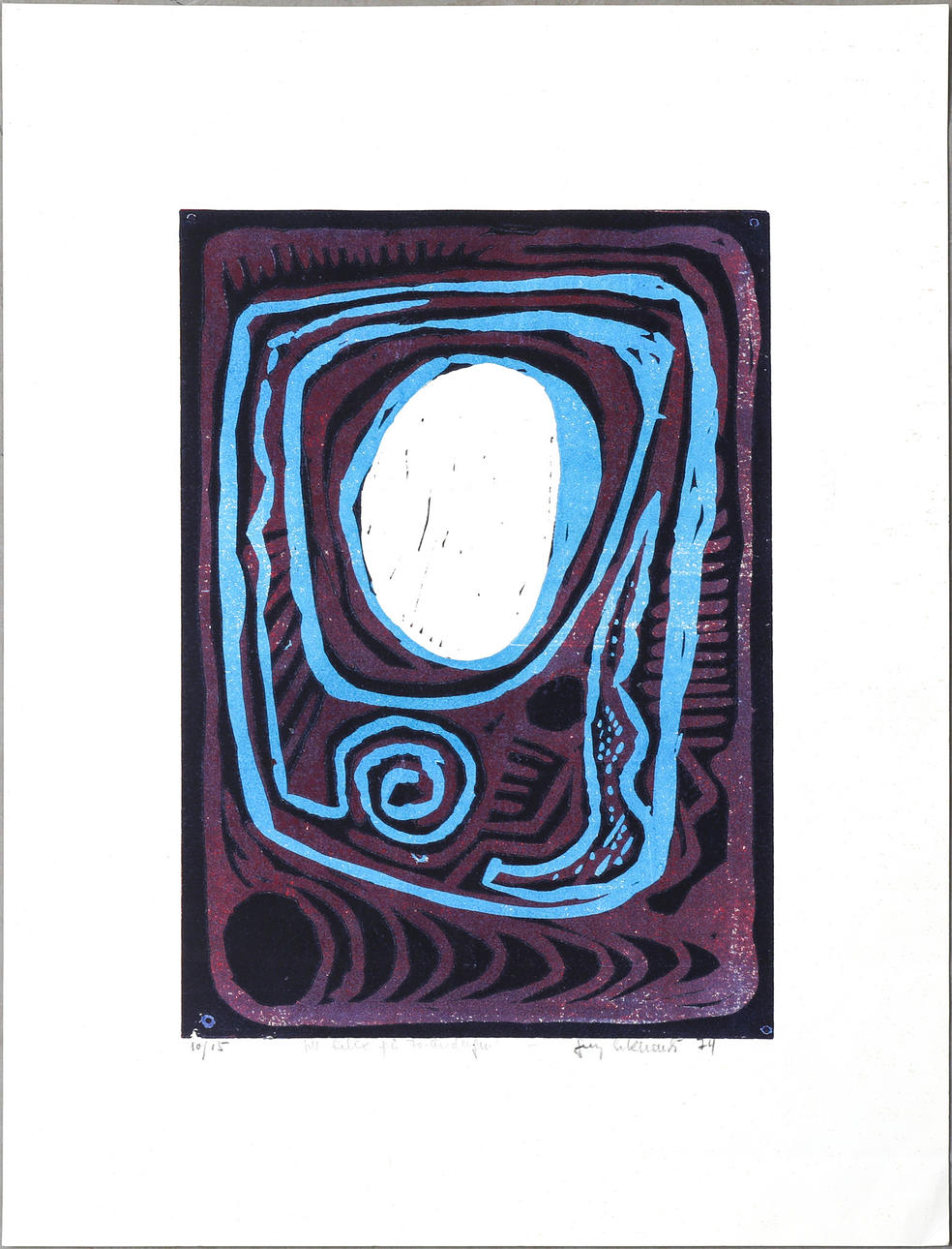 GERRY ECKHARDT. lithograph, signed, numbered 10/15 and dated -74.
