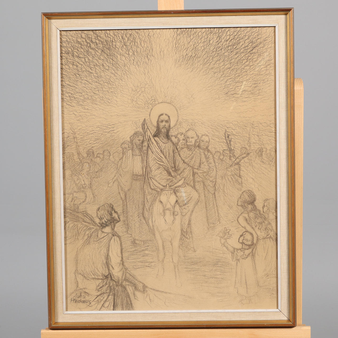 JOHN HEDÆUS. DIBUJO firmado.