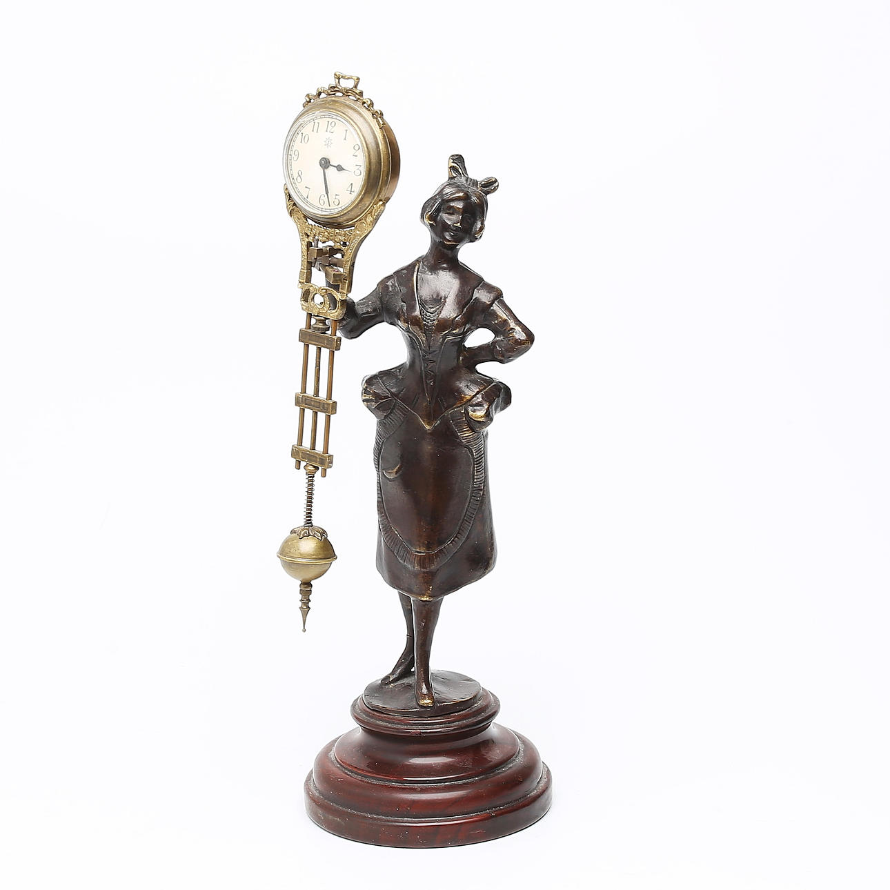 TABLE CLOCK, so-called Swinger Clock, Junghans, first half of the 20th century.