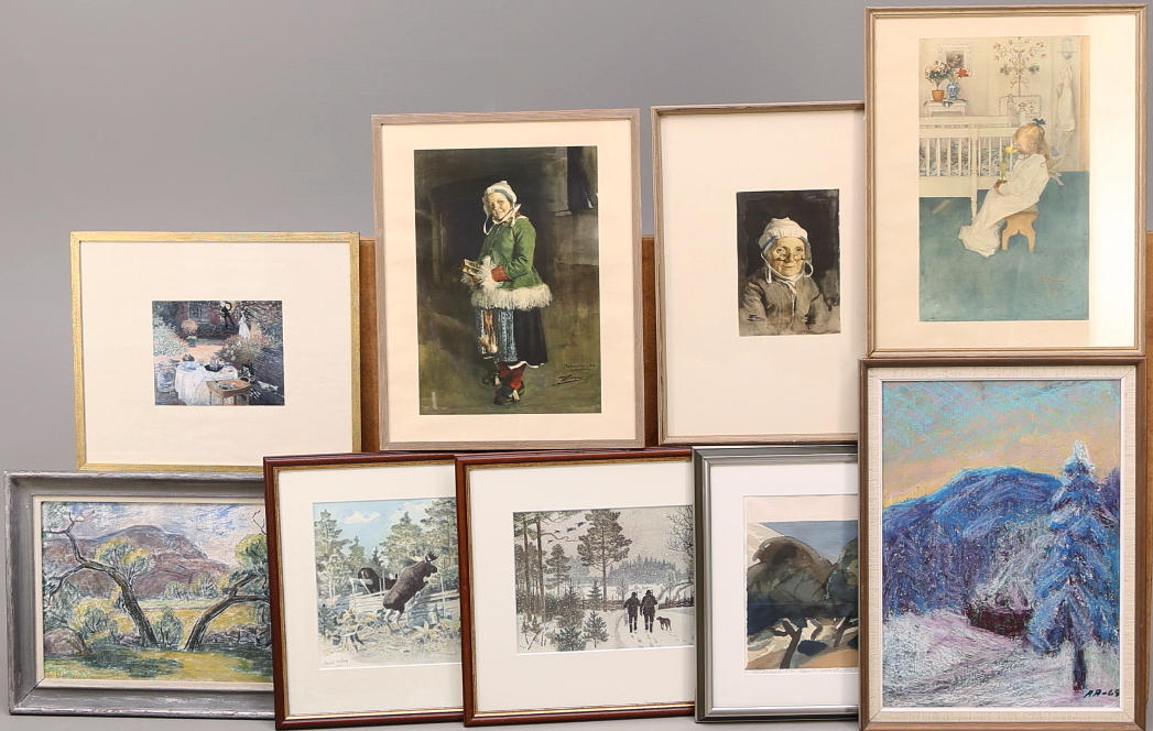 TAVLOR, 10 st, olika teknik, "BARNCANCERFONDEN".