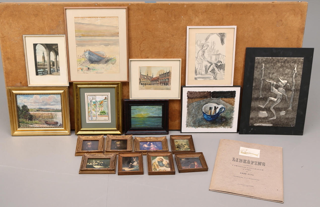 TAVLOR, 18 st, olika teknik, "BARNCANCERFONDEN".