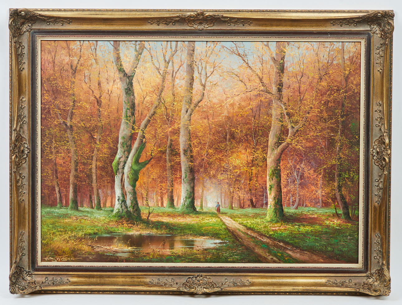 HANS WAGNER. Gemälde, 'Buchenwald', Deutschland.