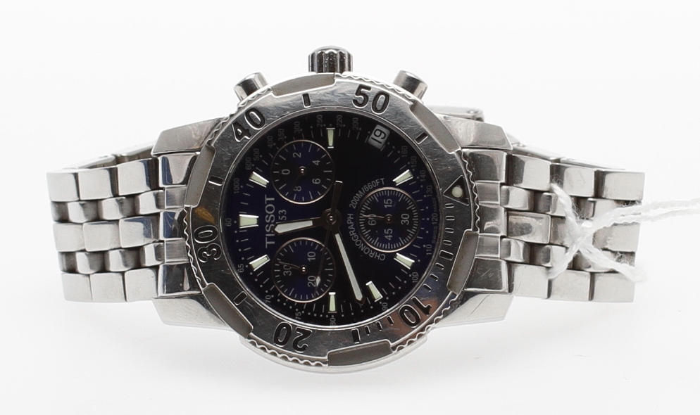 HERRARMBANDSUR, Tissot PRS200, chronograph.