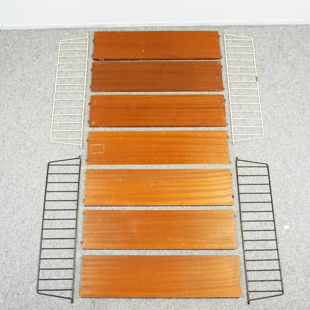 STRING SHELVES, 2 pcs, teak, BFB Shelf, and String.