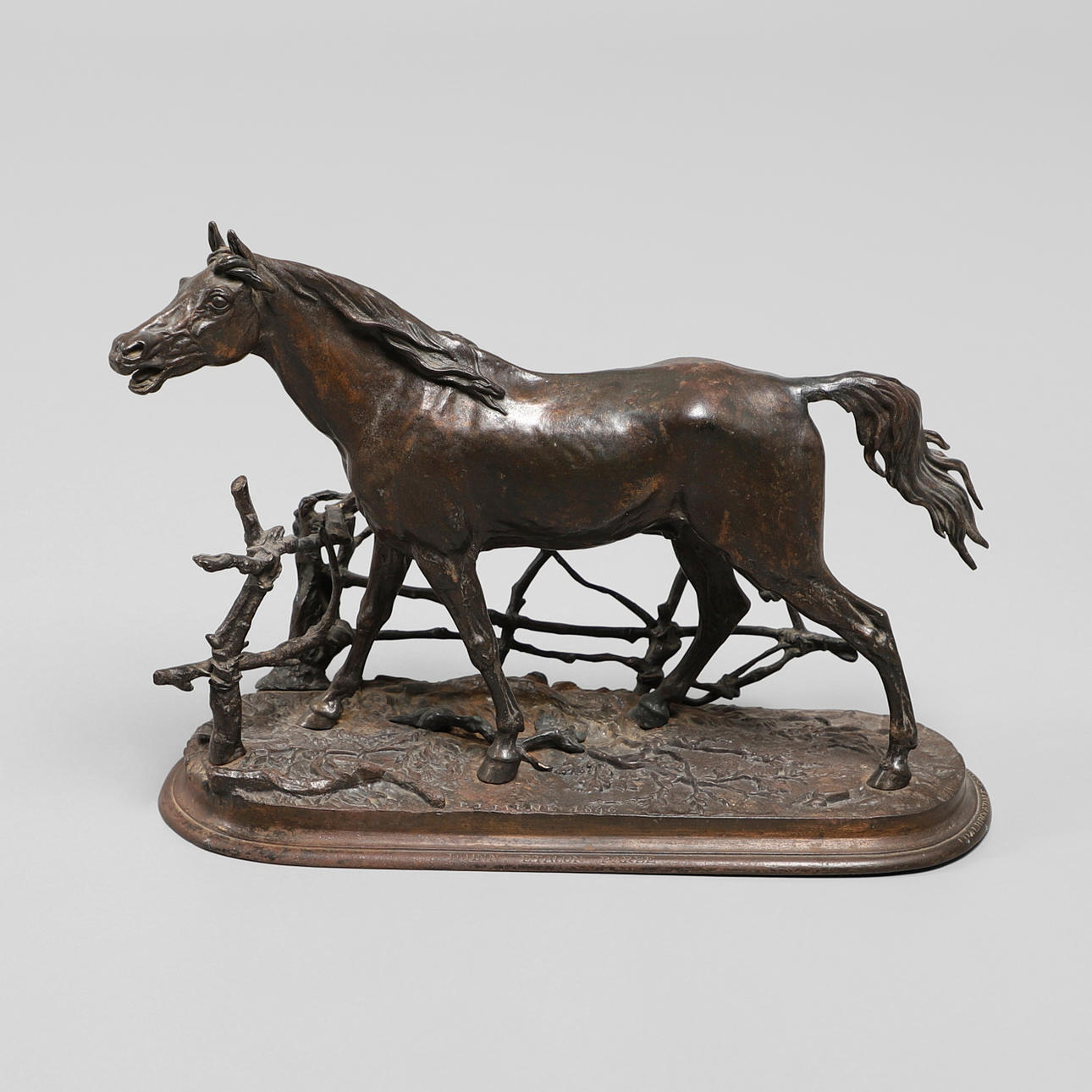 AFTER PIERRE-JULES MENE (1810-1879), BARBARY STALLION (DJINN).