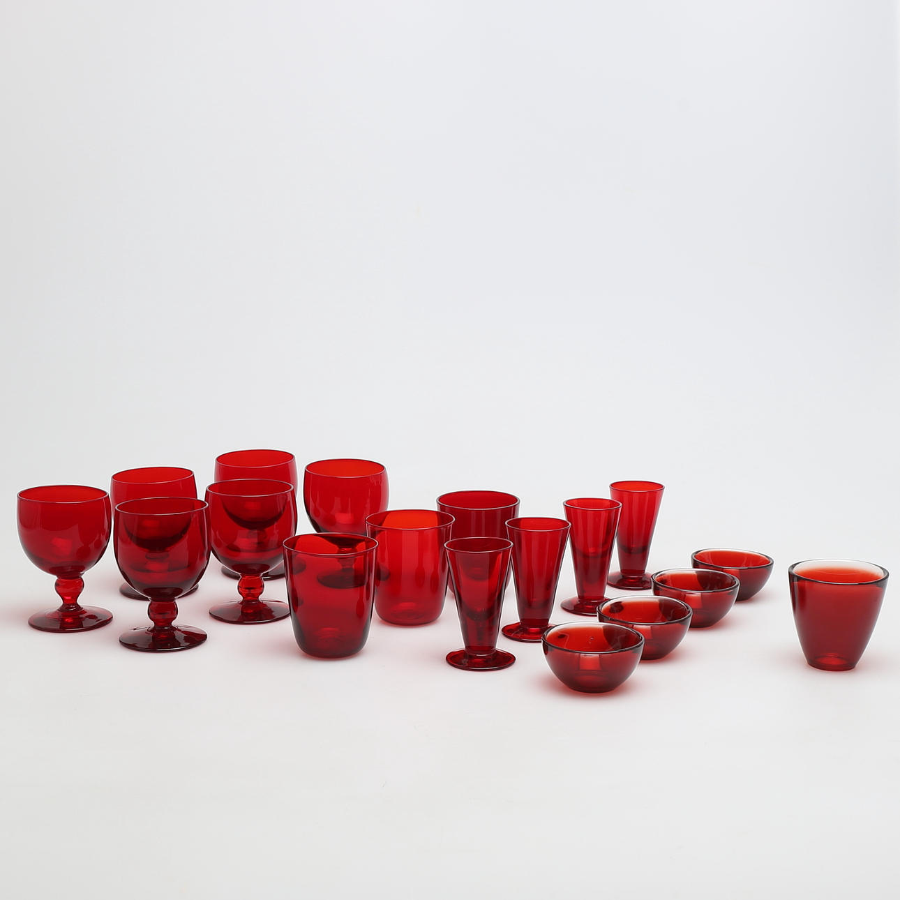 PARTI GLAS, 14 delar, Monika Bratt, Reijmyre, 1900-tal.