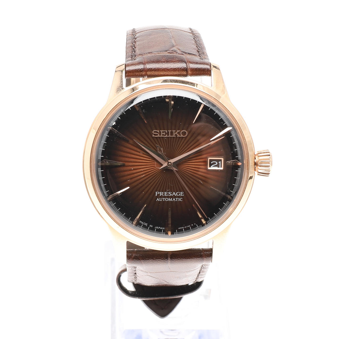 SEIKO. A GENTS PRESAGE AUTOMATIC WRIST WATCH.