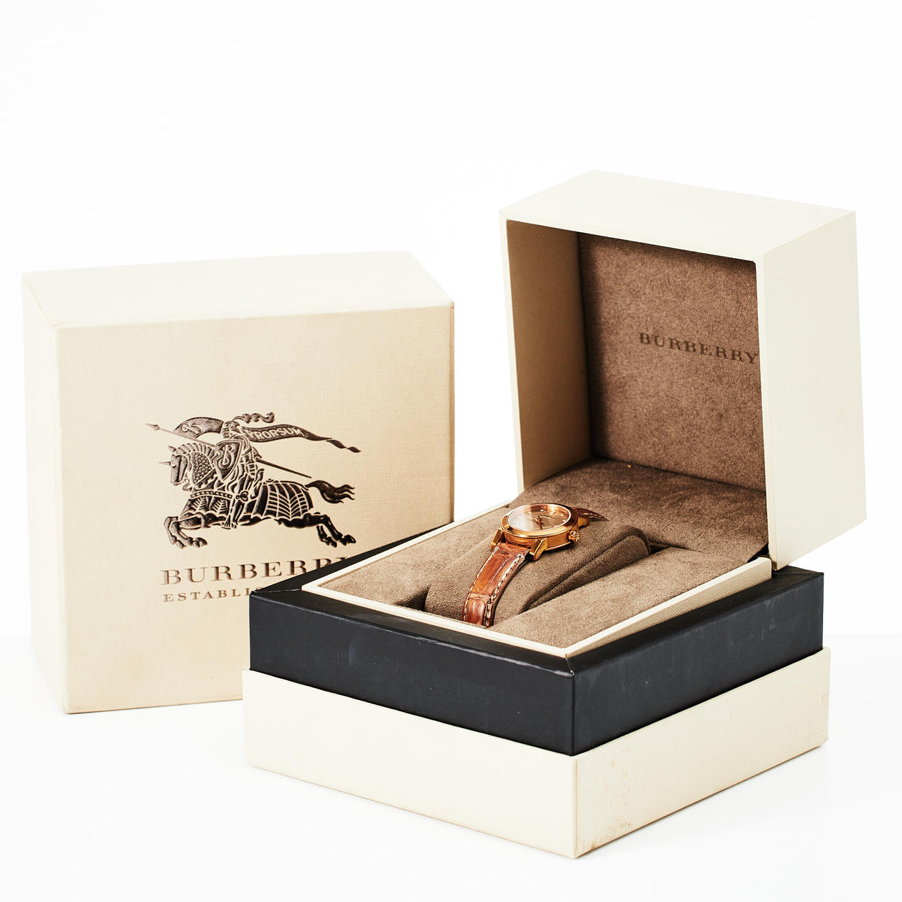 BURBERRY, Armbanduhr, Gold Double.