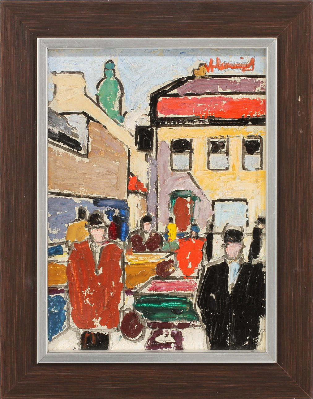 VILHELM HENNING. Ollemålningar, 2 st på pannå, signerade.