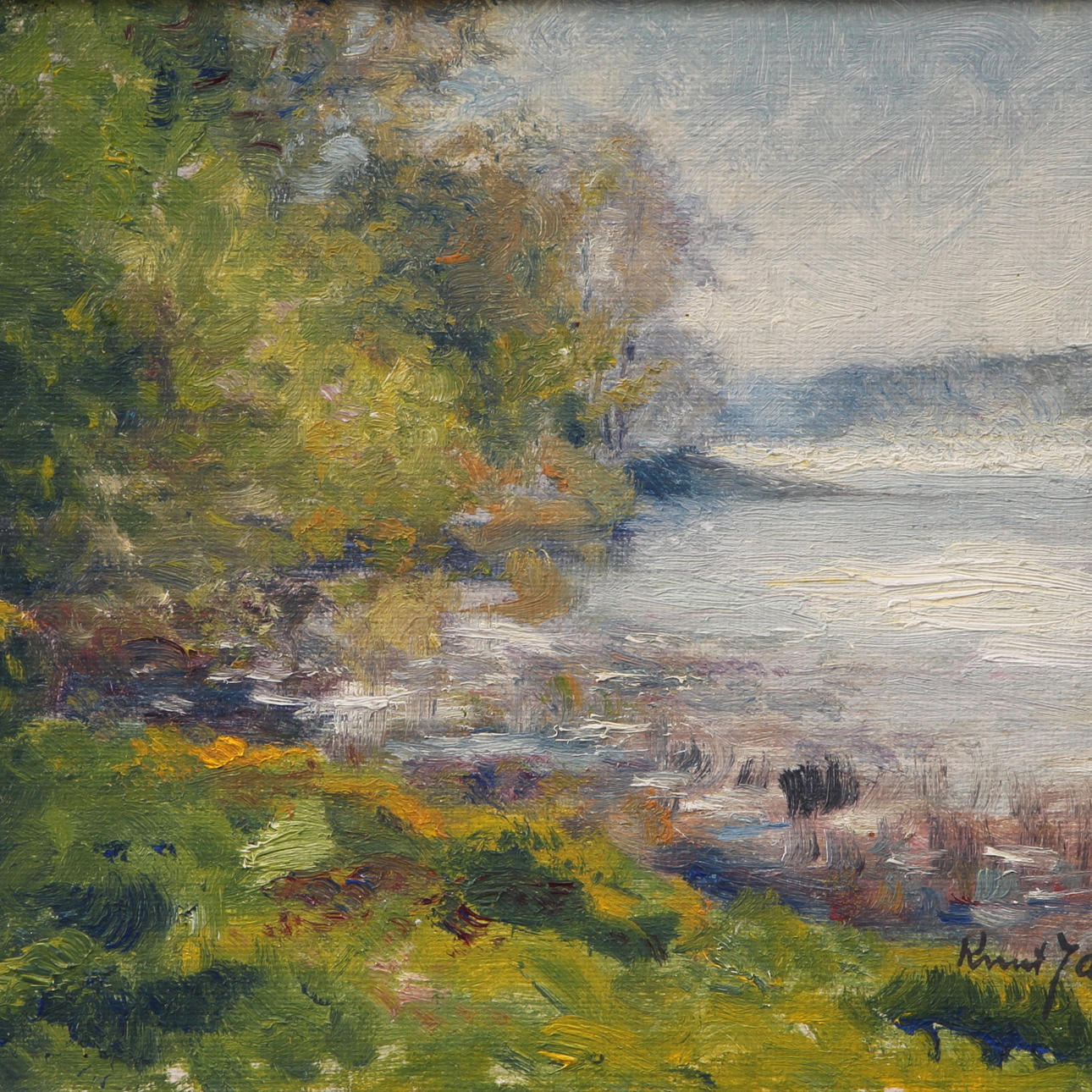 KNUT JANSON. Olja på pannå, signerad samt daterad -46.