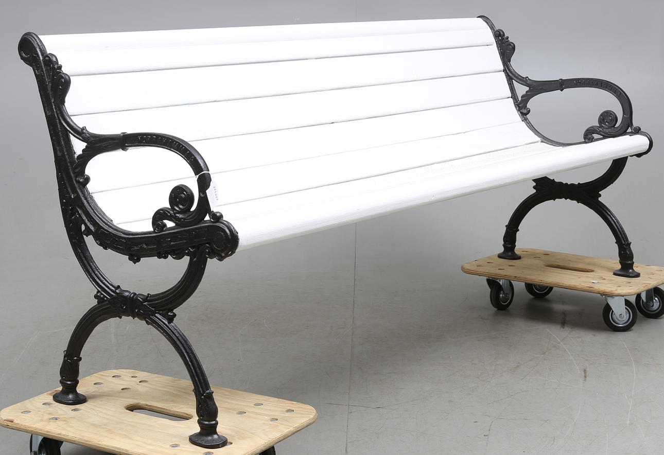 PARKSOFFA, gjutjärn och trä, Norrahammar Bruk.