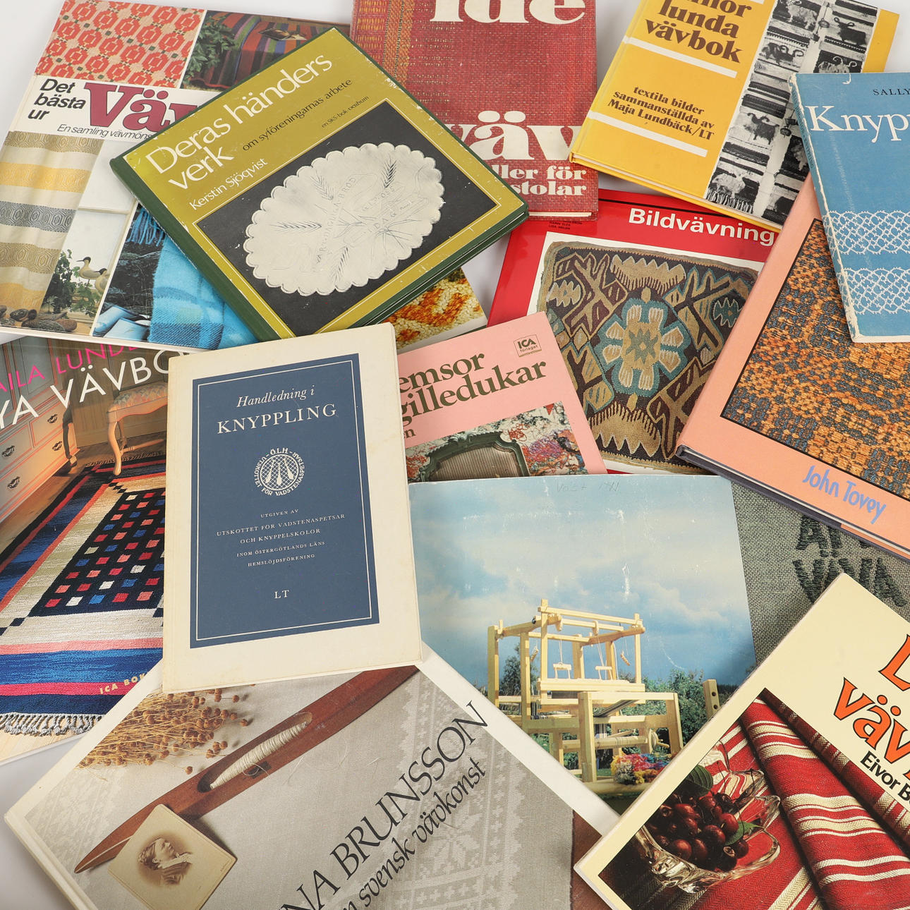 BÖCKER, 25 band, vävteknik m.m.