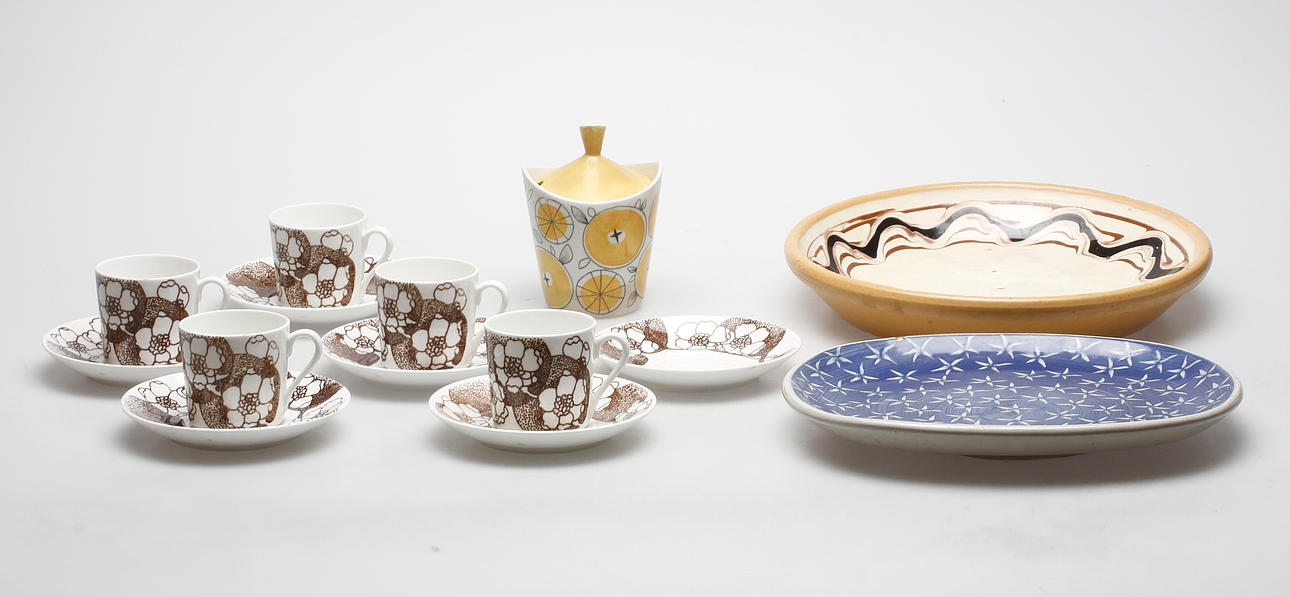 KERAMIK, 8 delar, bland annat Gustavsberg och Rörstrand.