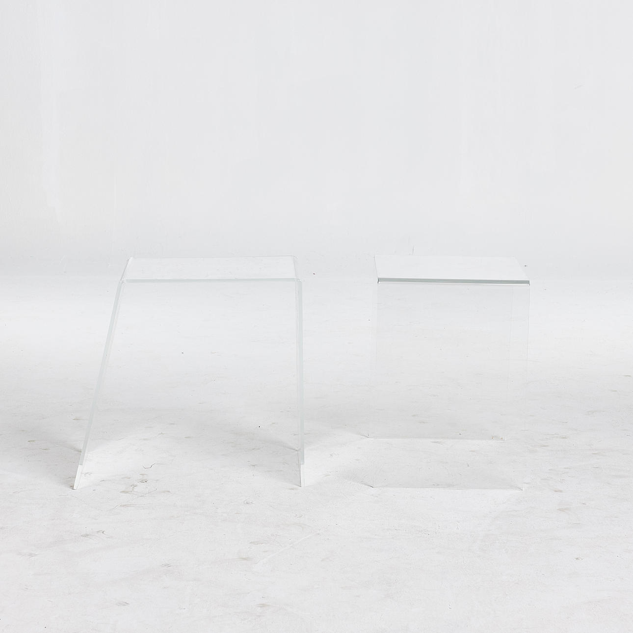 BORD / MODULER, 2 st, plexiglas, 1900/2000-tal.