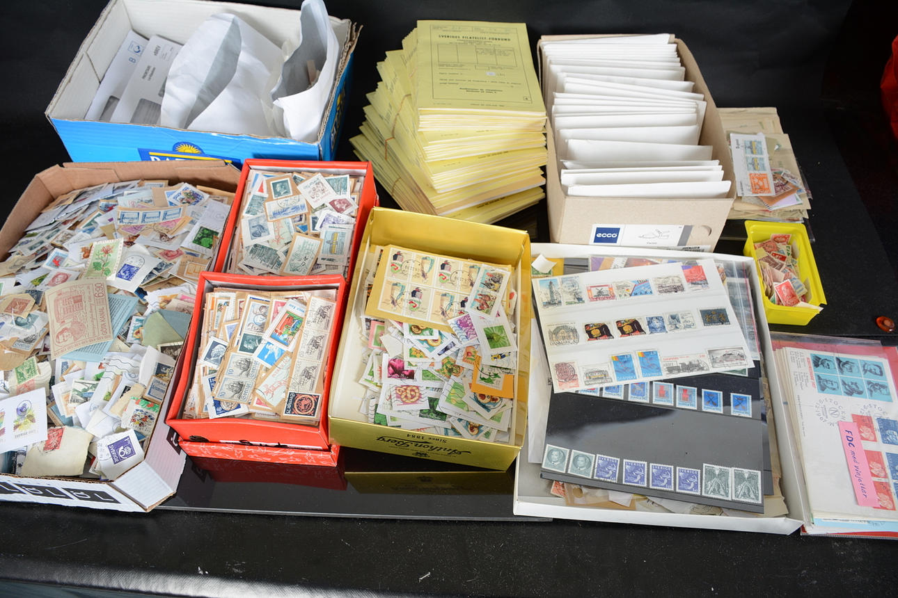 STORT PARTI FRIMÄRKEN, mestadels sverige.