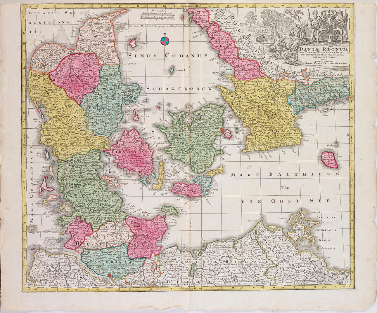 KARTA DANMARK, Daniae Regnum av Lotter.