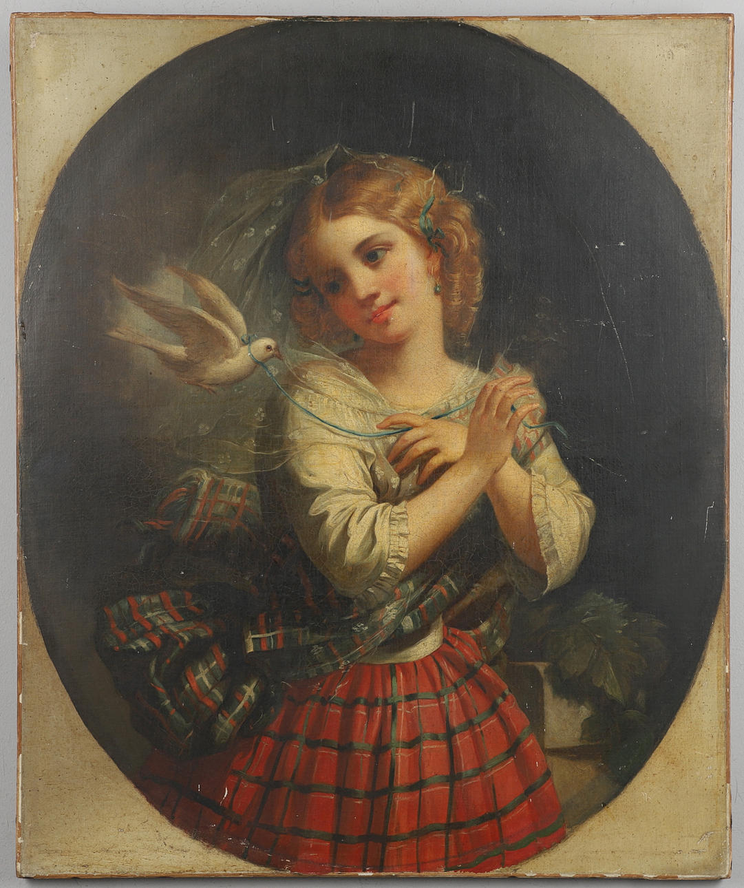 CIRCLE OF THOMAS BROOKS (1818-1891). THE PET DOVE.