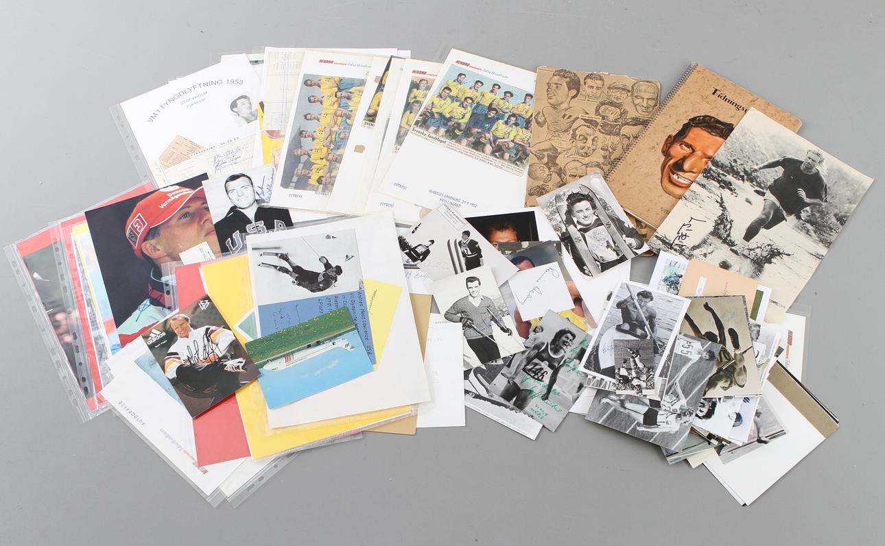 PARTI AUTOGRAFER, svenk samt internationell idrott.