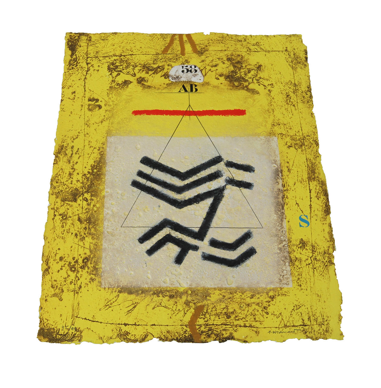 JAMES COIGNARD. Färgetsning med carborundum. Komposition, signerad, 95/99.