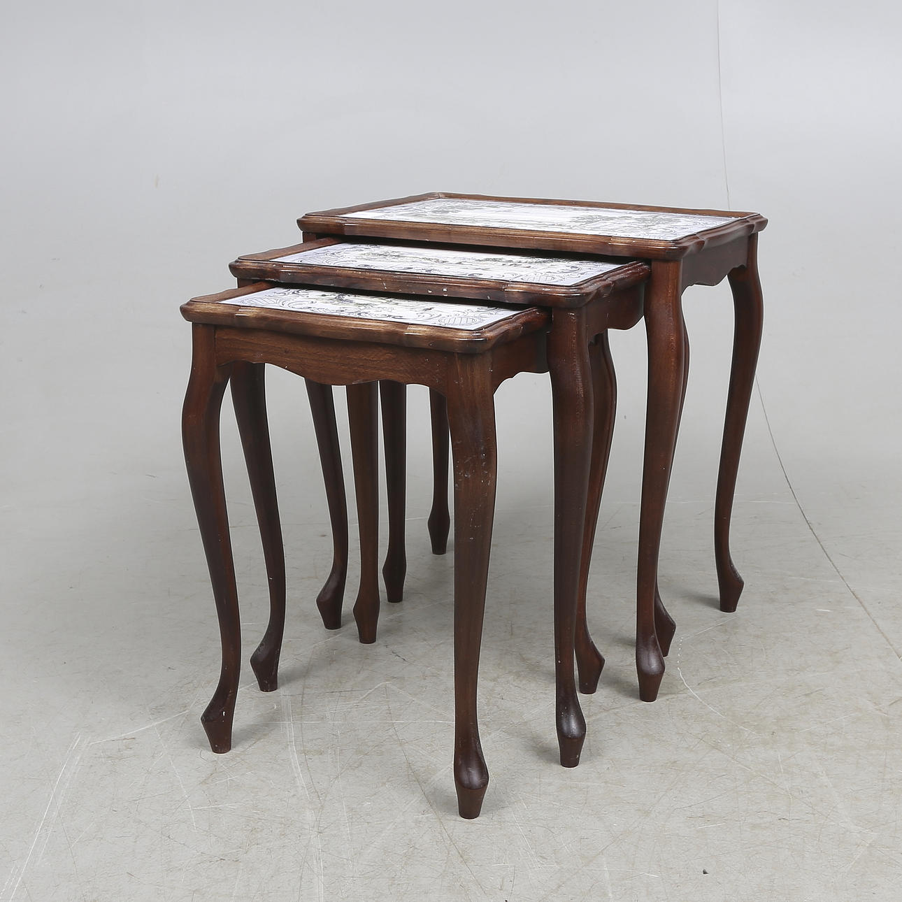 SATSBORD, 3 delar, rokokostil, 1900-tal.