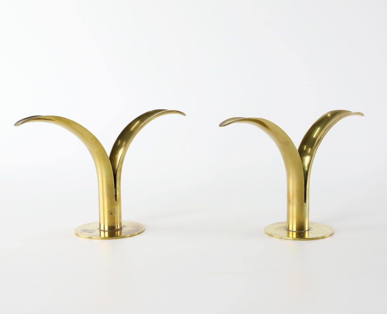 CANDLESTICKS, a pair, Liljan model, brass, 1900s.