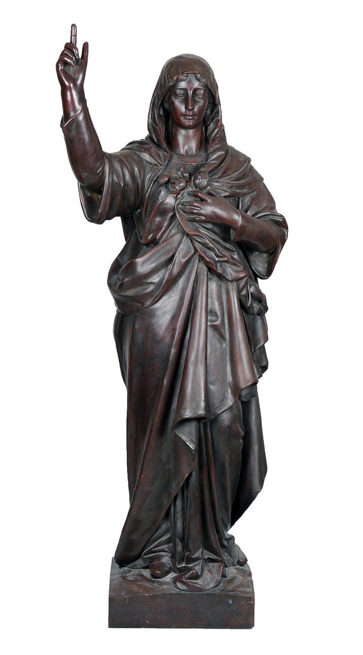 SKULPTUR. Stora Maria Magdalena Madonna, Mary skulptur, omkring 1920/40, 128 cm.