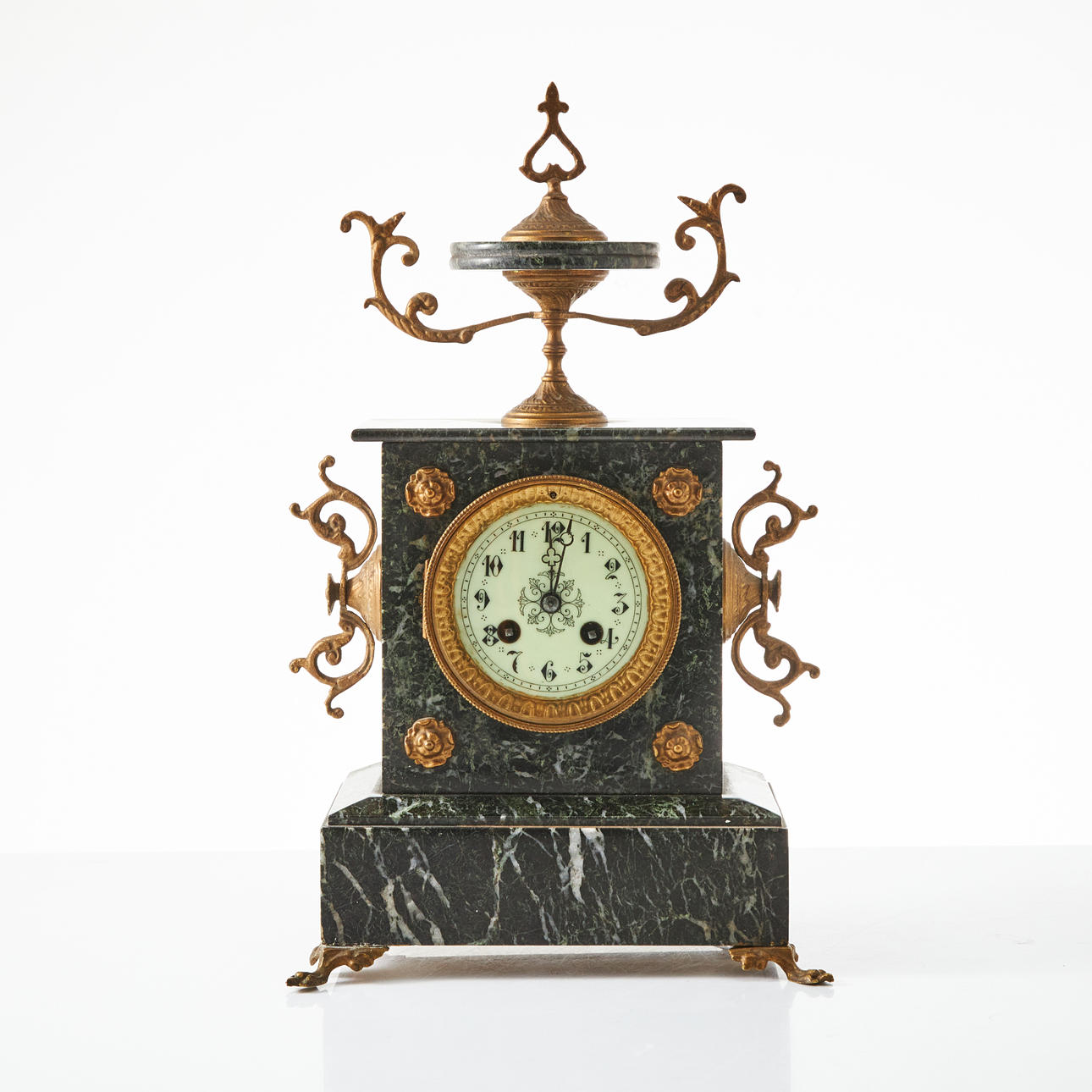 TABLE CLOCK, empire style, around the end of the 19th century.