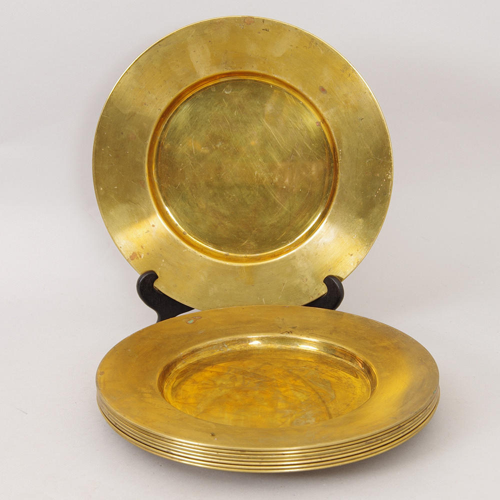 KUVERTTALLRIKAR, 8 stycken, mässing.