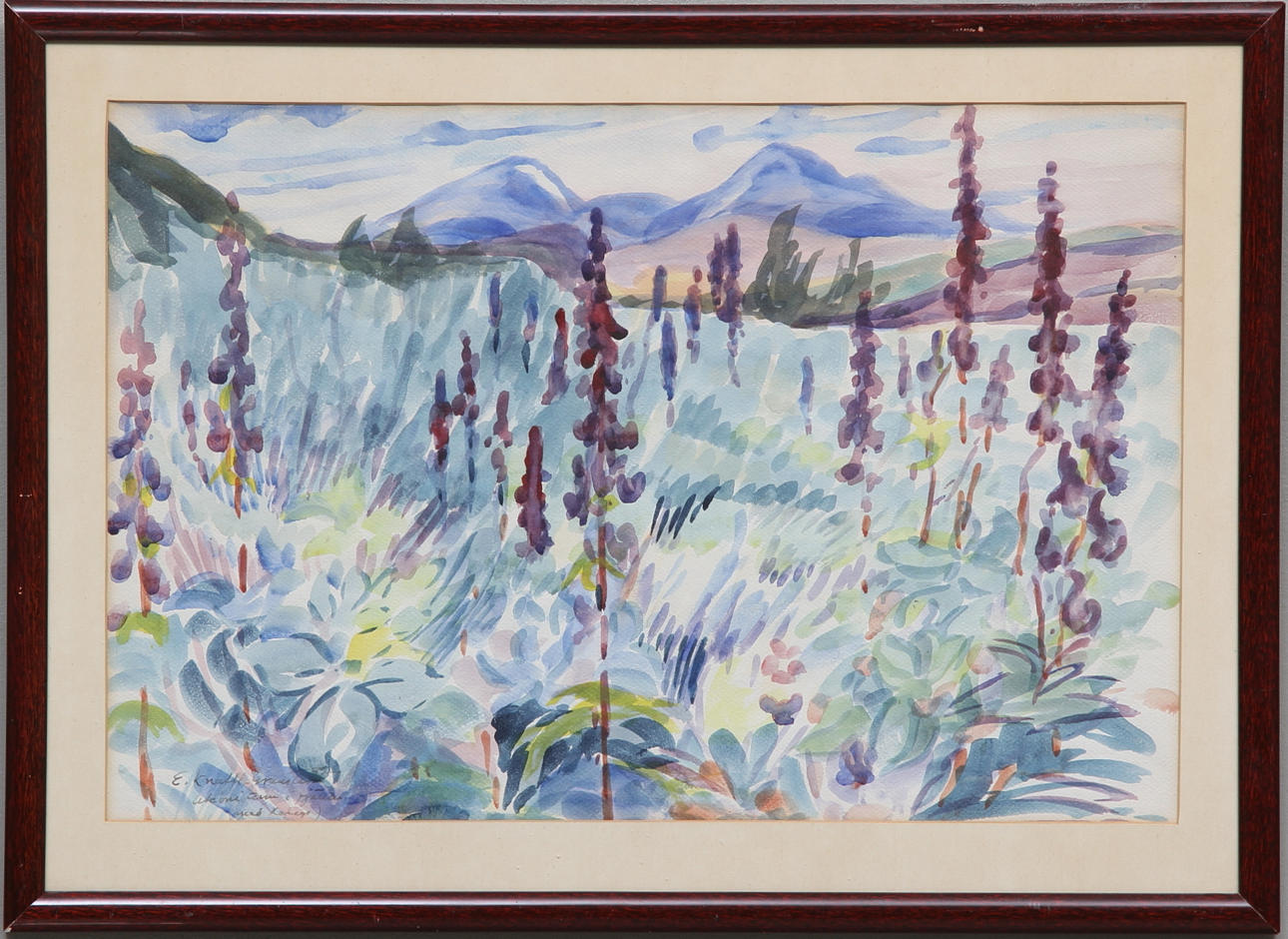 EDITH MARIA VON KNAFFL-GRANSTRÖM. Akvarell, signerad.