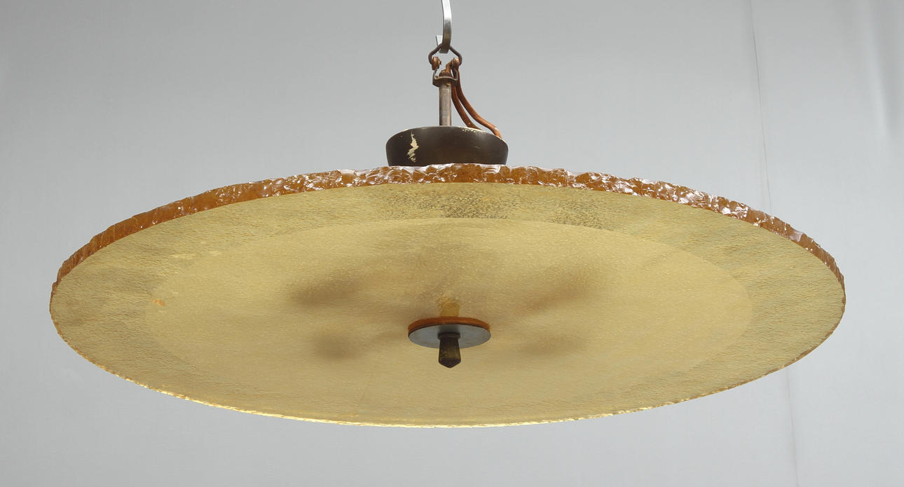 TAKPLAFOND, glas och metall, 1900-tal.