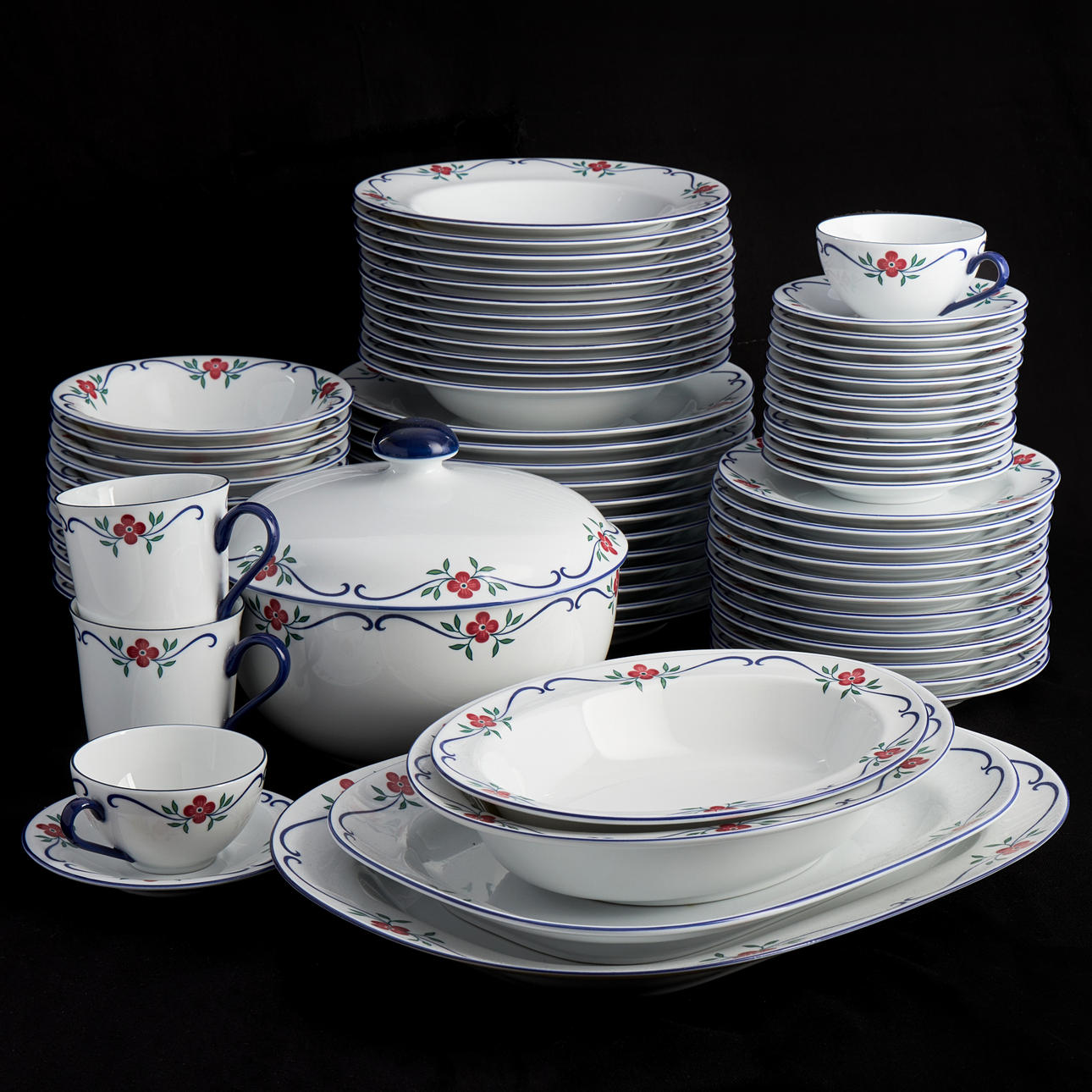 MATSERVIS, Rörstrand "Sundborn", 71 delar.