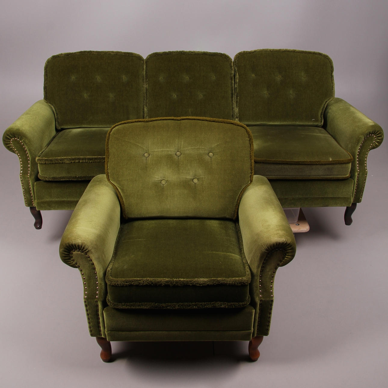 SOFFGRUPP, 2 delar, Stjernmöbler Herrljunga, 1900-talets andra hälft.