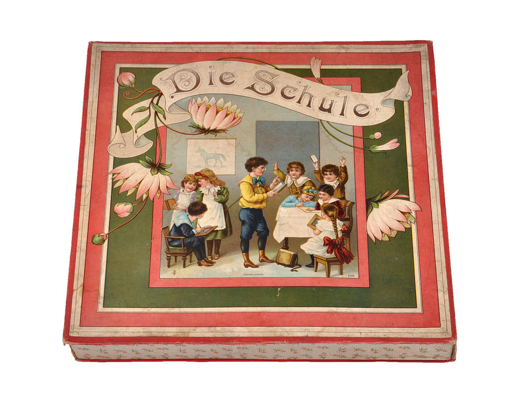 ”DIE SCHULE”. antikt spel, barnleksak, ca. 1920.