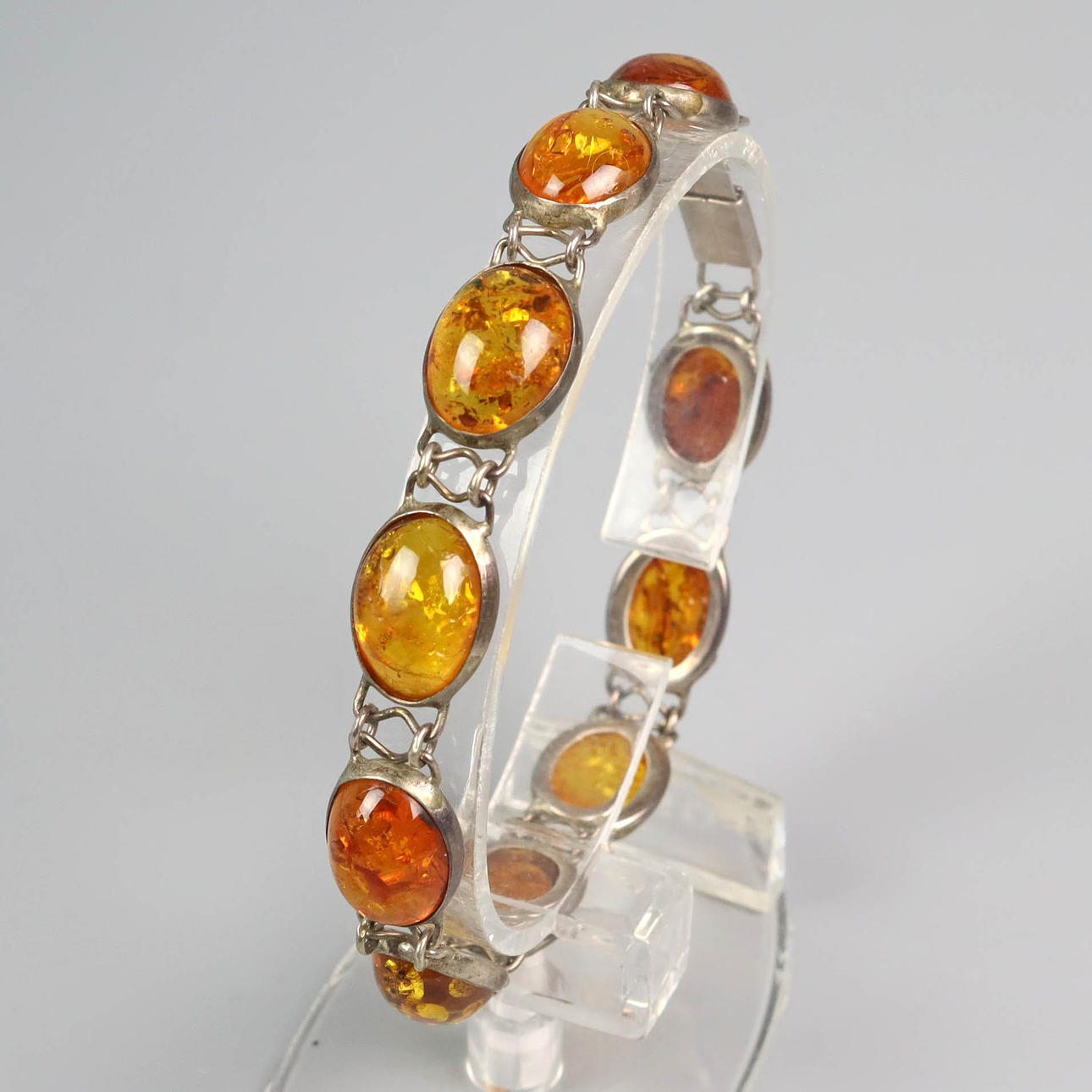 PULSERA DE ÁMBAR, Gdansk, plata 925.