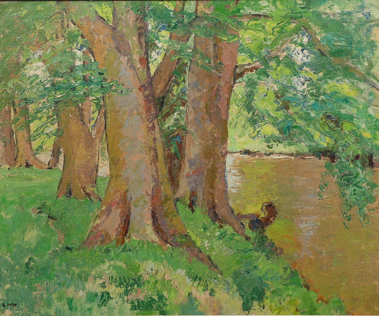 LETITIA MARION HAMILTON (1878-1964). THE LIFFEY AT CELBRIDGE.
