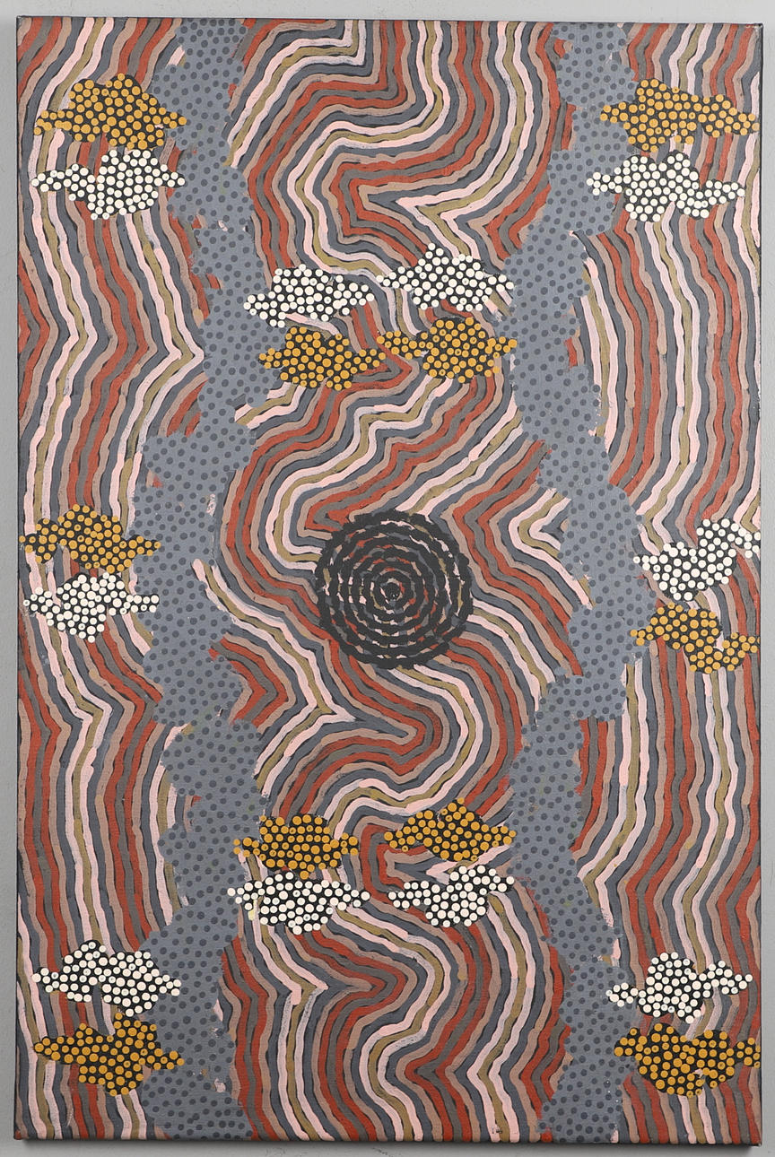 CLIFFORD POSSUM TJAPALTJARRI (AUSTRALIAN, 1932-2002). WATER DREAMING, 1992.
