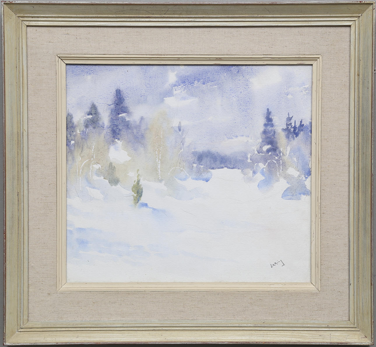 KARL-GEORG LARING. Akvarell, signerad.