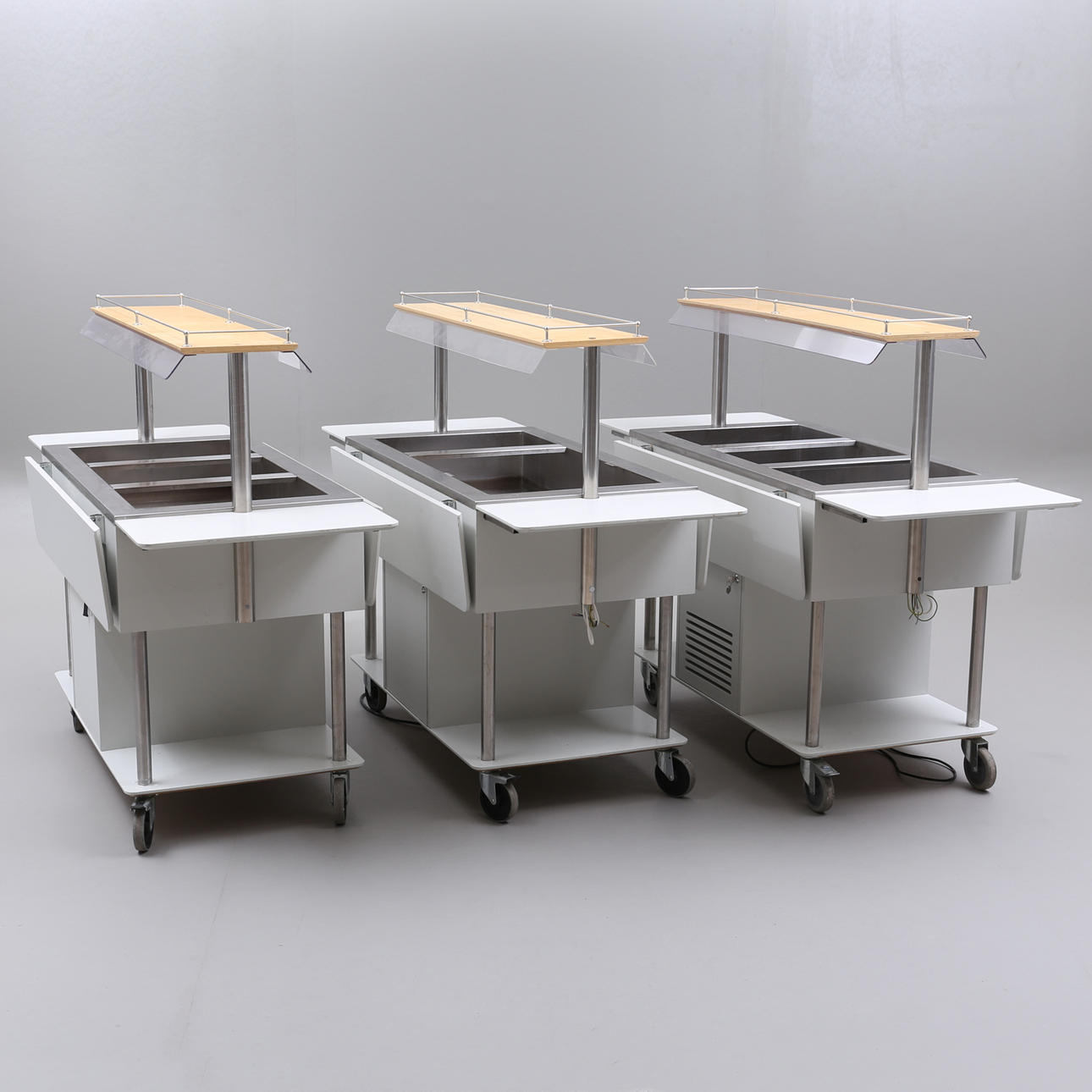 BUFFÉVAGNAR, 3 st, 1900/2000-tal.