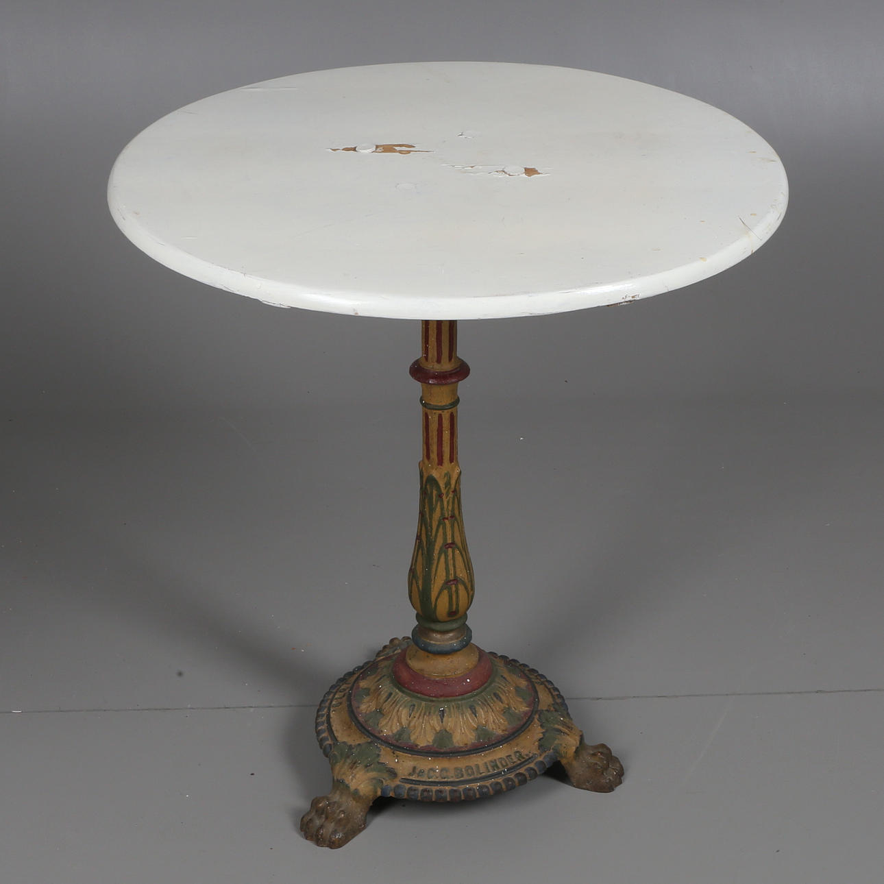 TRÄDGÅRDSBORD, gjutjärn, J & C G Bolinder 1879 Stockholm.