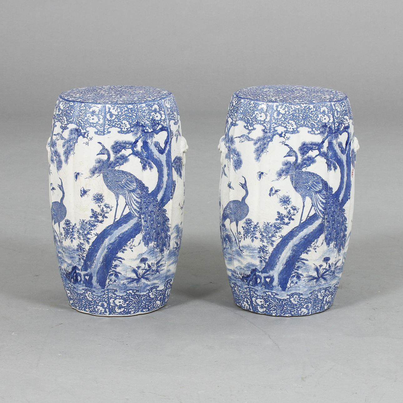 TRÄDGÅRDSPALLAR. ett par, porslin, Japan, 1800/1900-tal.