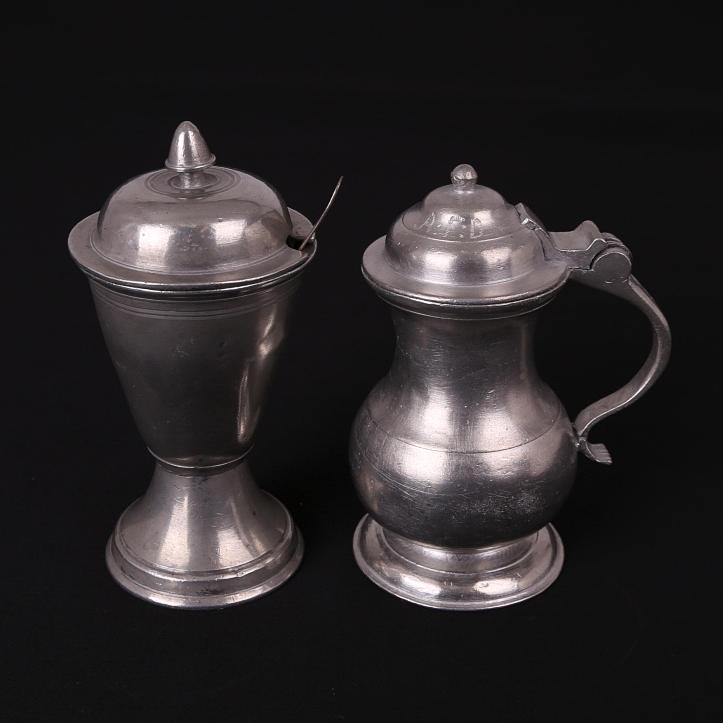 LOCKBÄGARE, tenn, 1810 och STOP, tenn, Stockholm, 1810.